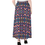 Native American Navajo Tribal Print Chiffon Maxi Skirt