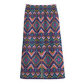 Native American Navajo Tribal Print Cotton Front Slit Maxi Skirt