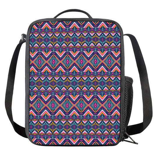 Native American Navajo Tribal Print Crossbody Lunch Bag