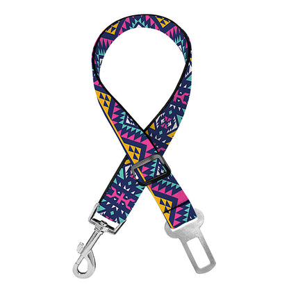 Native American Navajo Tribal Print Dog Seat Belt
