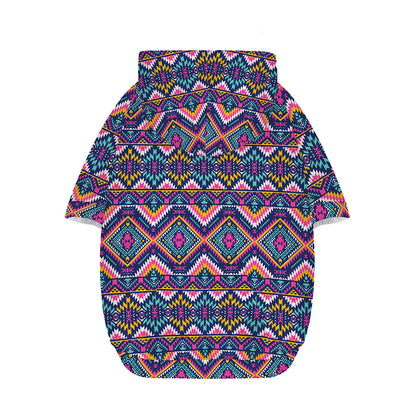 Native American Navajo Tribal Print Dog Zip Up Hoodie