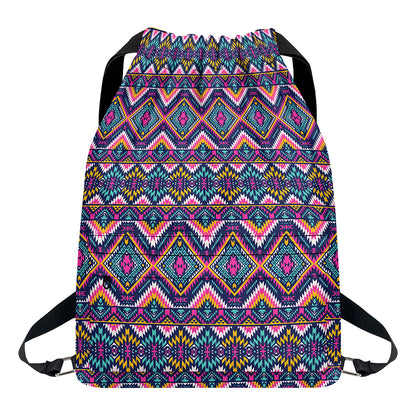 Native American Navajo Tribal Print Drawstring Backpack