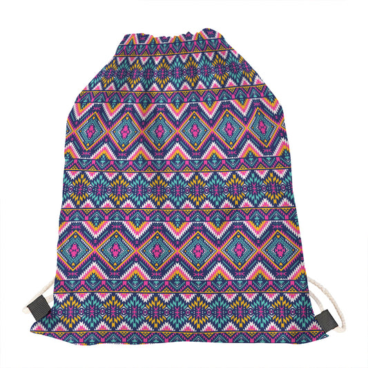 Native American Navajo Tribal Print Drawstring Bag