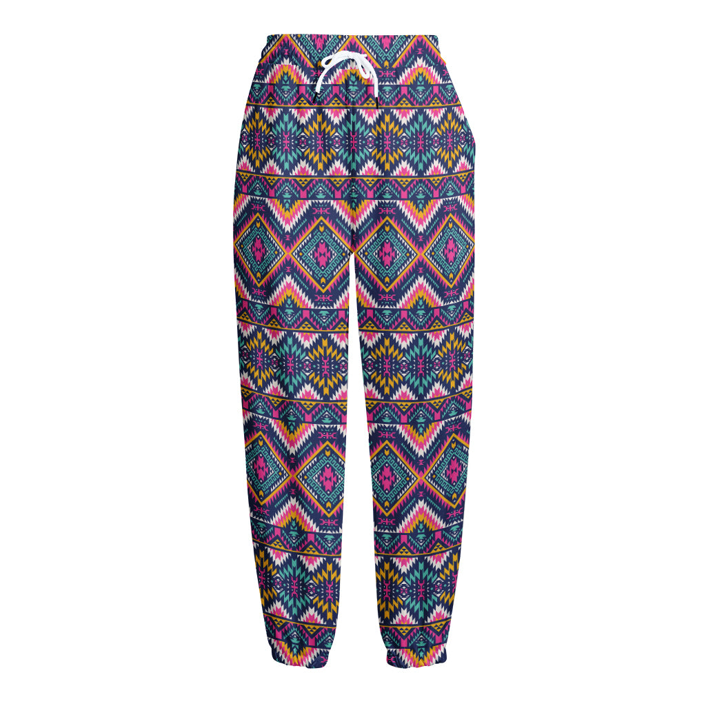 Native American Navajo Tribal Print Fleece Lined Knit Pants