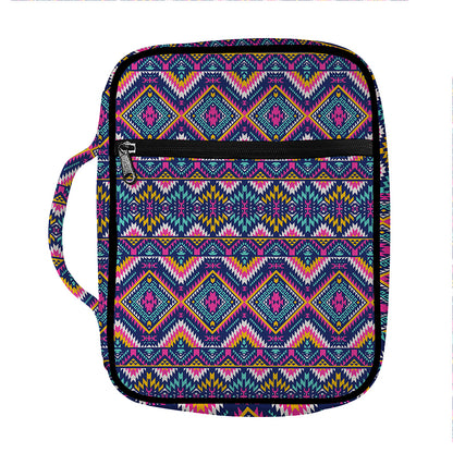 Native American Navajo Tribal Print Front Pocket Bible Bag