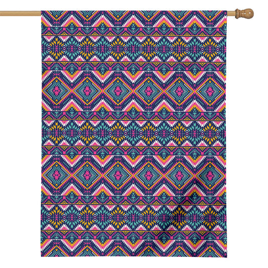 Native American Navajo Tribal Print House Flag