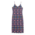 Native American Navajo Tribal Print Jersey Midi Cami Dress