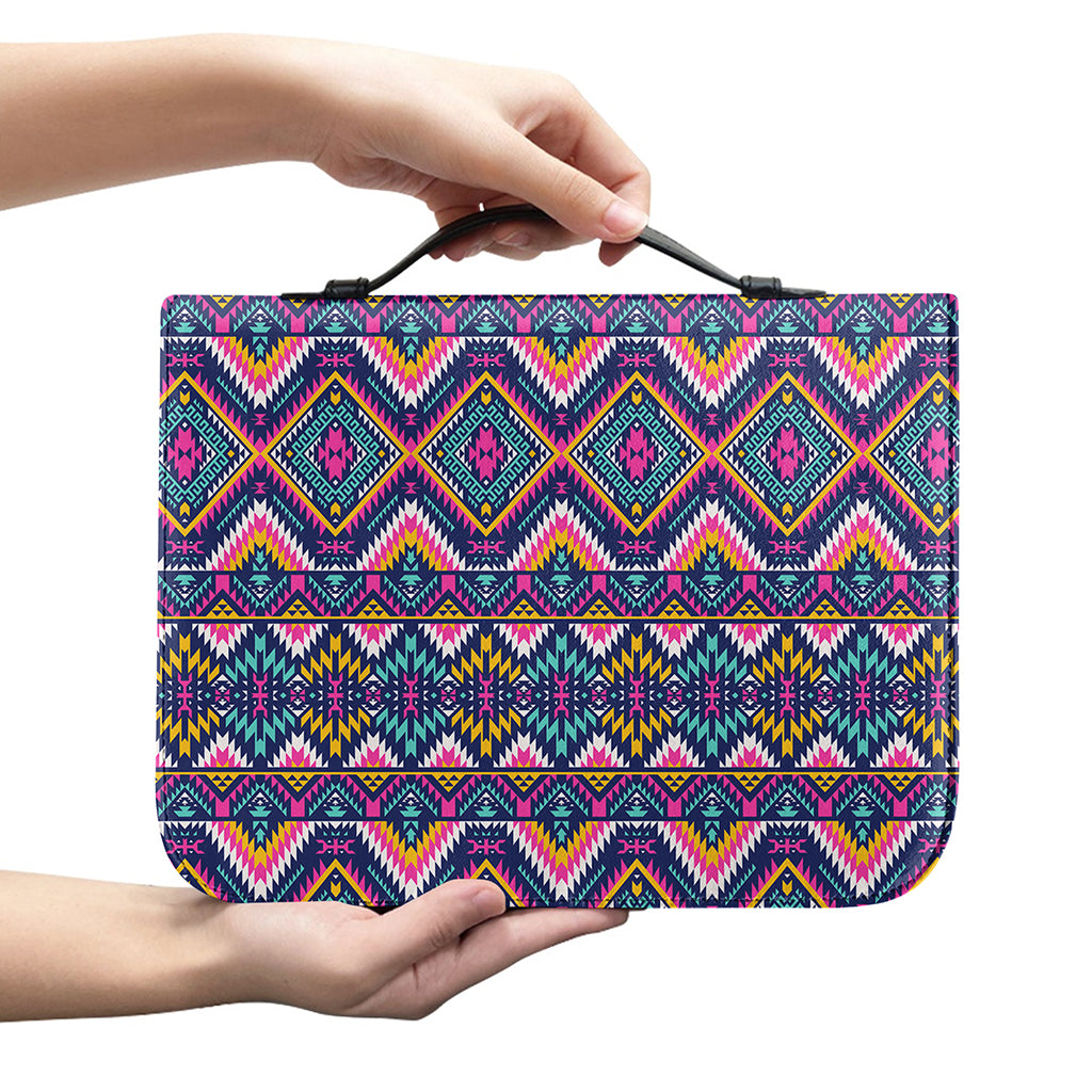 Native American Navajo Tribal Print Leather Bible Cover