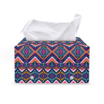 Native American Navajo Tribal Print Leather Tissue Box Cover