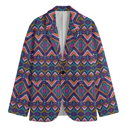 Native American Navajo Tribal Print Men's Cotton Blazer