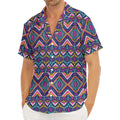 Native American Navajo Tribal Print Men's Deep V-Neck Shirt