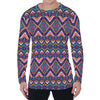 Native American Navajo Tribal Print Men's Long Sleeve T-Shirt