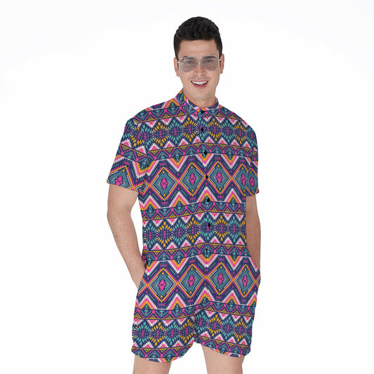 Native American Navajo Tribal Print Men's Rompers