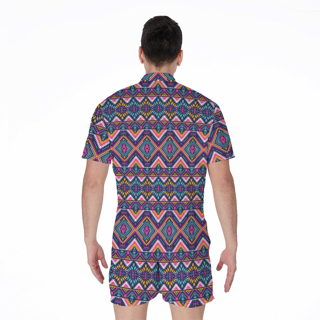 Native American Navajo Tribal Print Men's Rompers