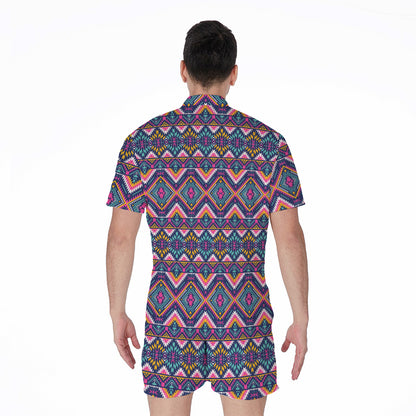 Native American Navajo Tribal Print Men's Rompers