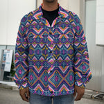 Native American Navajo Tribal Print Men's Shirt Jacket