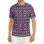 Native American Navajo Tribal Print Men's Short Sleeve Rash Guard