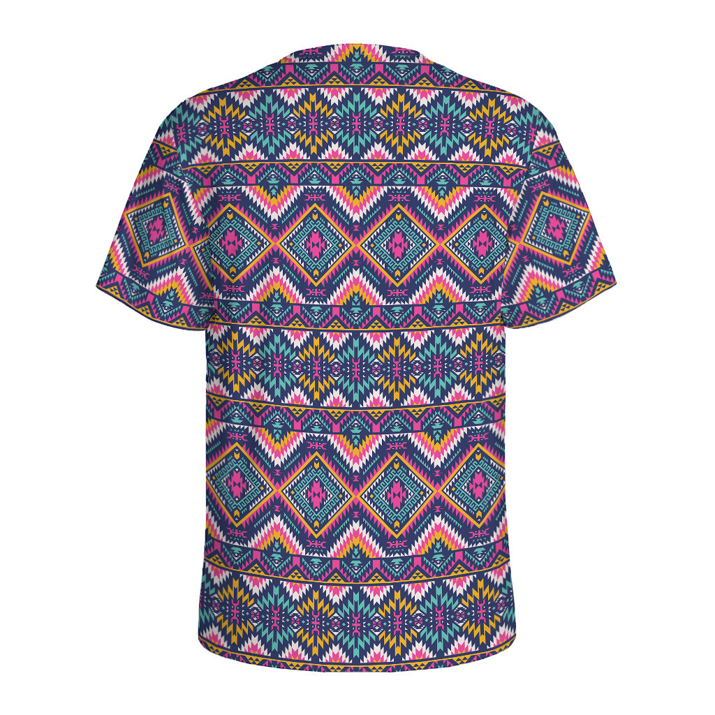 Native American Navajo Tribal Print Men's Sports T-Shirt