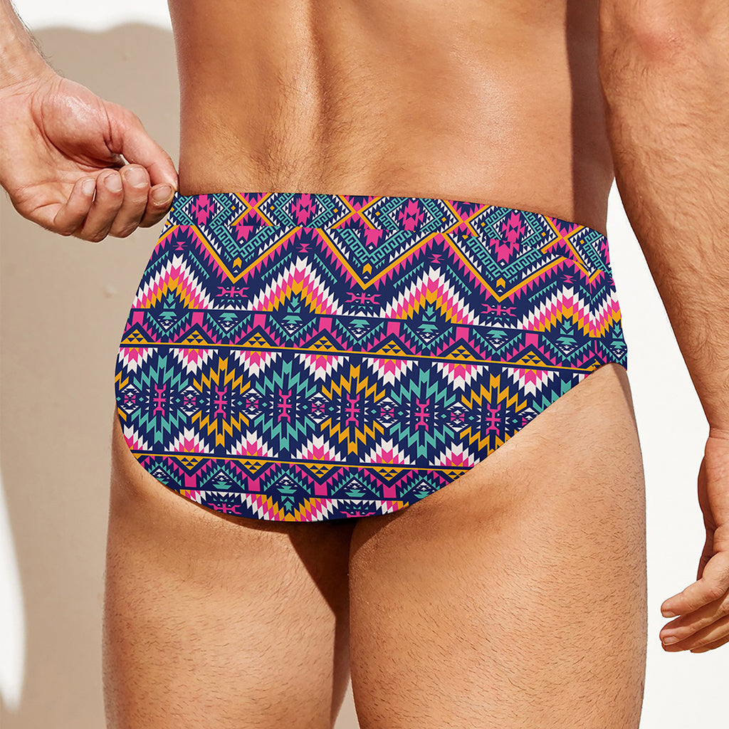 Native American Navajo Tribal Print Men's Swim Briefs