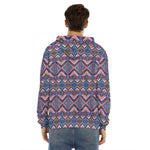 Native American Navajo Tribal Print Men's Velvet Pullover Hoodie