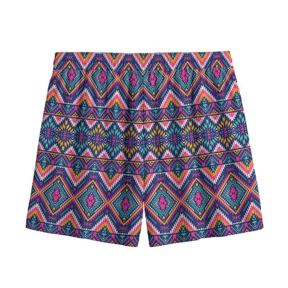Native American Navajo Tribal Print Mesh Shorts