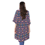 Native American Navajo Tribal Print Open Front Beach Cover Up