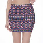 Native American Navajo Tribal Print Pencil Mini Skirt