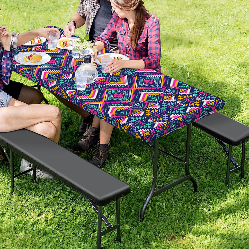 Native American Navajo Tribal Print Picnic Table Cover