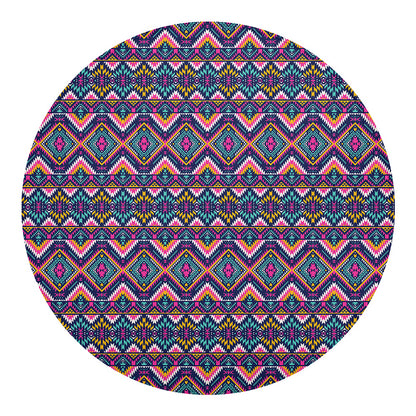 Native American Navajo Tribal Print Round Blanket