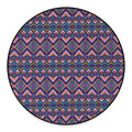 Native American Navajo Tribal Print Round Floor Mat