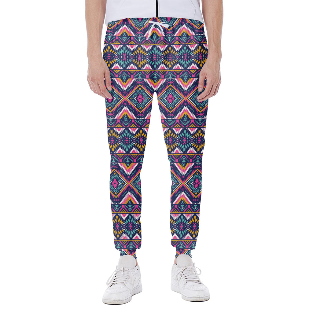 Native American Navajo Tribal Print Scuba Joggers