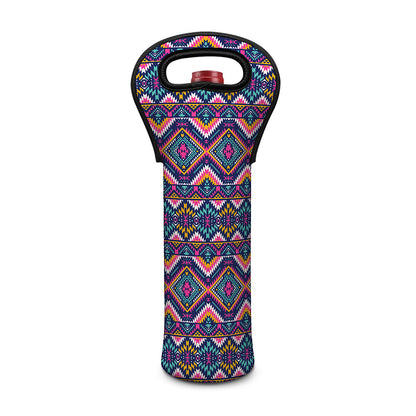 Native American Navajo Tribal Print Single Neoprene Wine Tote