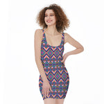 Native American Navajo Tribal Print Sleeveless Bodycon Dress