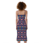 Native American Navajo Tribal Print Slim Fit Midi Cami Dress