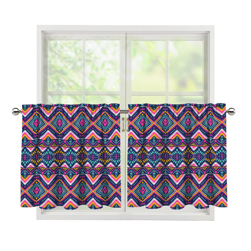Native American Navajo Tribal Print Tier Curtains