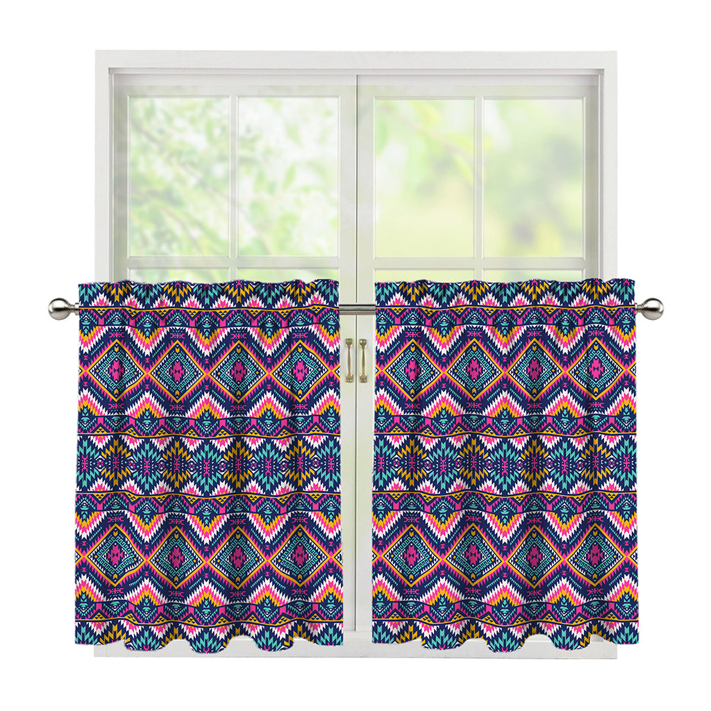 Native American Navajo Tribal Print Tier Curtains