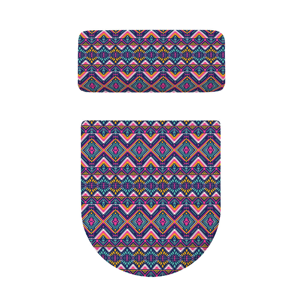 Native American Navajo Tribal Print Toilet Lid And Tank Cover Set