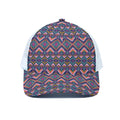 Native American Navajo Tribal Print White Mesh Trucker Hat