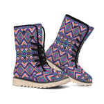 Native American Navajo Tribal Print Winter Boots