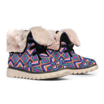 Native American Navajo Tribal Print Winter Boots