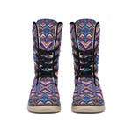 Native American Navajo Tribal Print Winter Boots