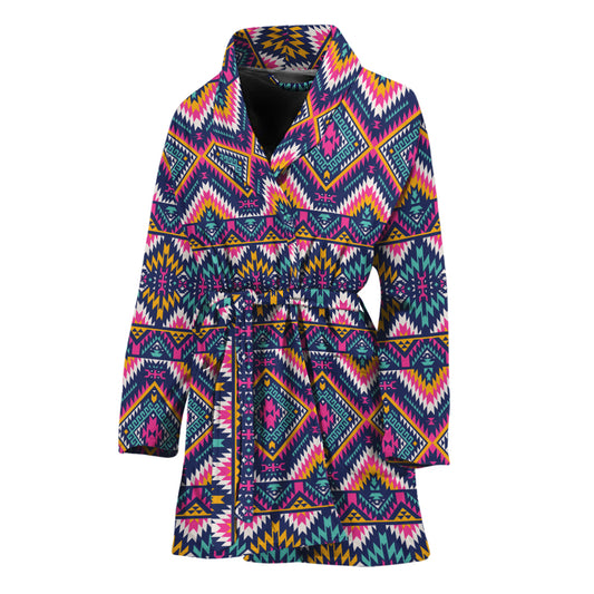 Native American Navajo Tribal Print Women's Bathrobe