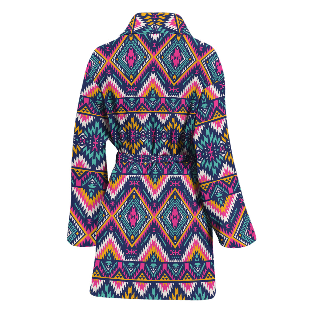 Native American Navajo Tribal Print Women's Bathrobe