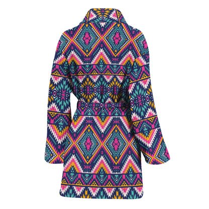 Native American Navajo Tribal Print Women's Bathrobe