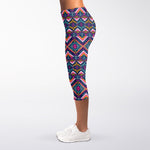 Native American Navajo Tribal Print Women's Capri Leggings