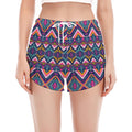 Native American Navajo Tribal Print Women's Split Running Shorts