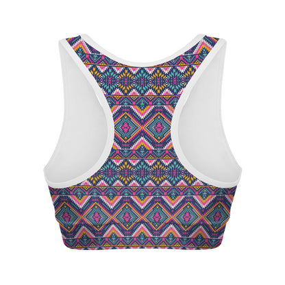 Native American Navajo Tribal Print Women's Sports Bra