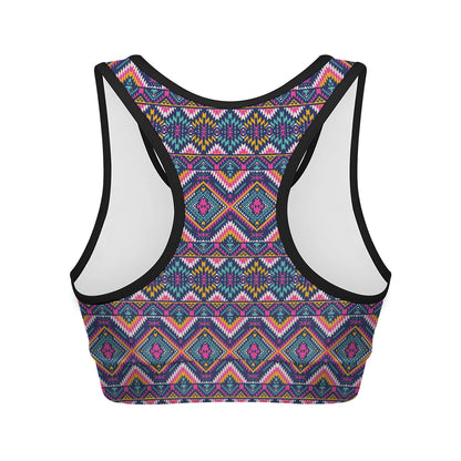 Native American Navajo Tribal Print Women's Sports Bra