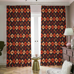 Native American Pattern Print Blackout Pencil Pleat Curtains