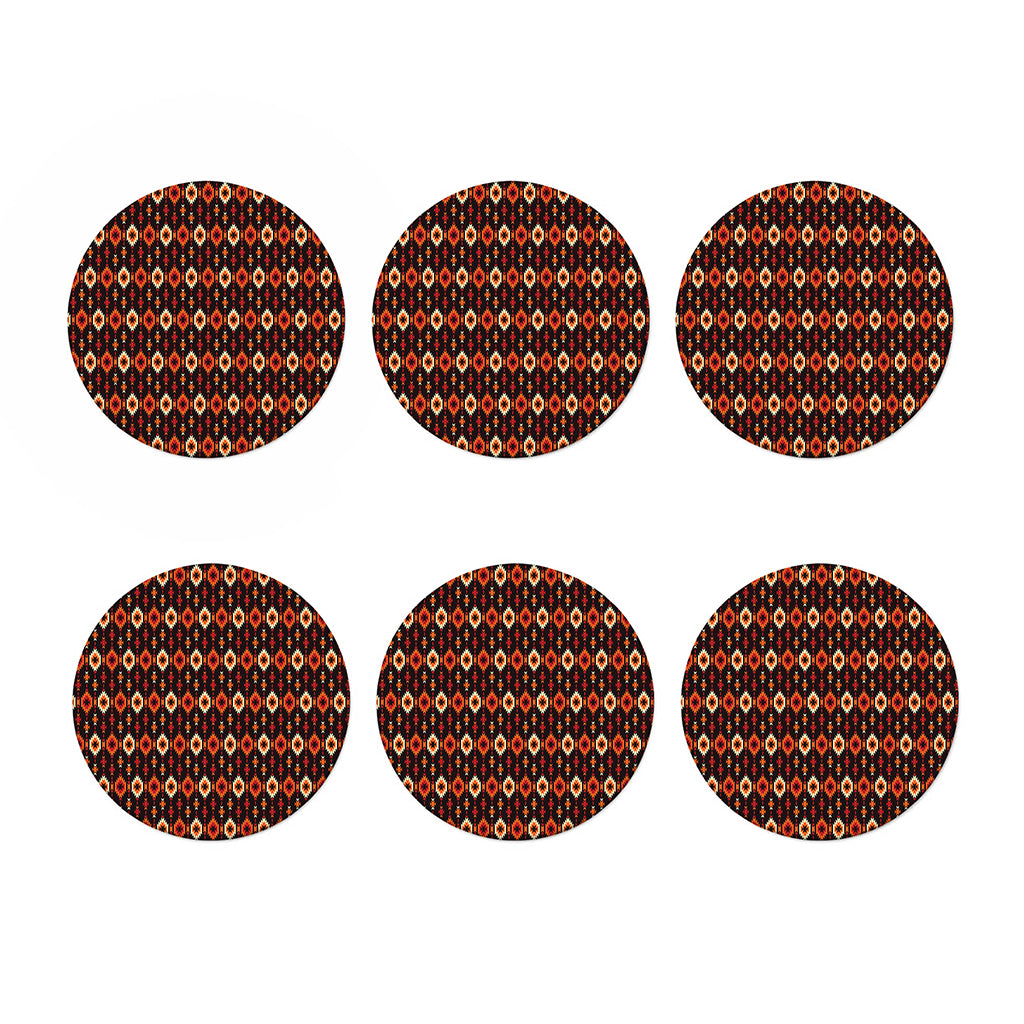 Native American Pattern Print Coaster Set